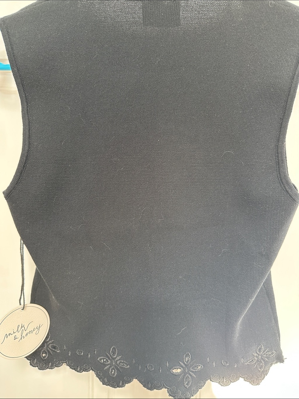 Milk & Honey Black Knit Square-Neck Tank Top - Picture 5 of 5